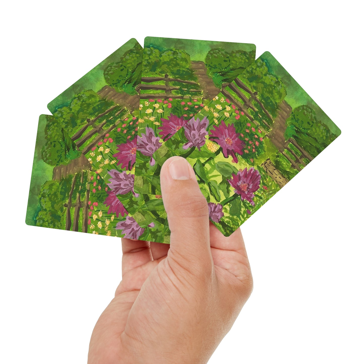 Garden Staircase Poker Cards