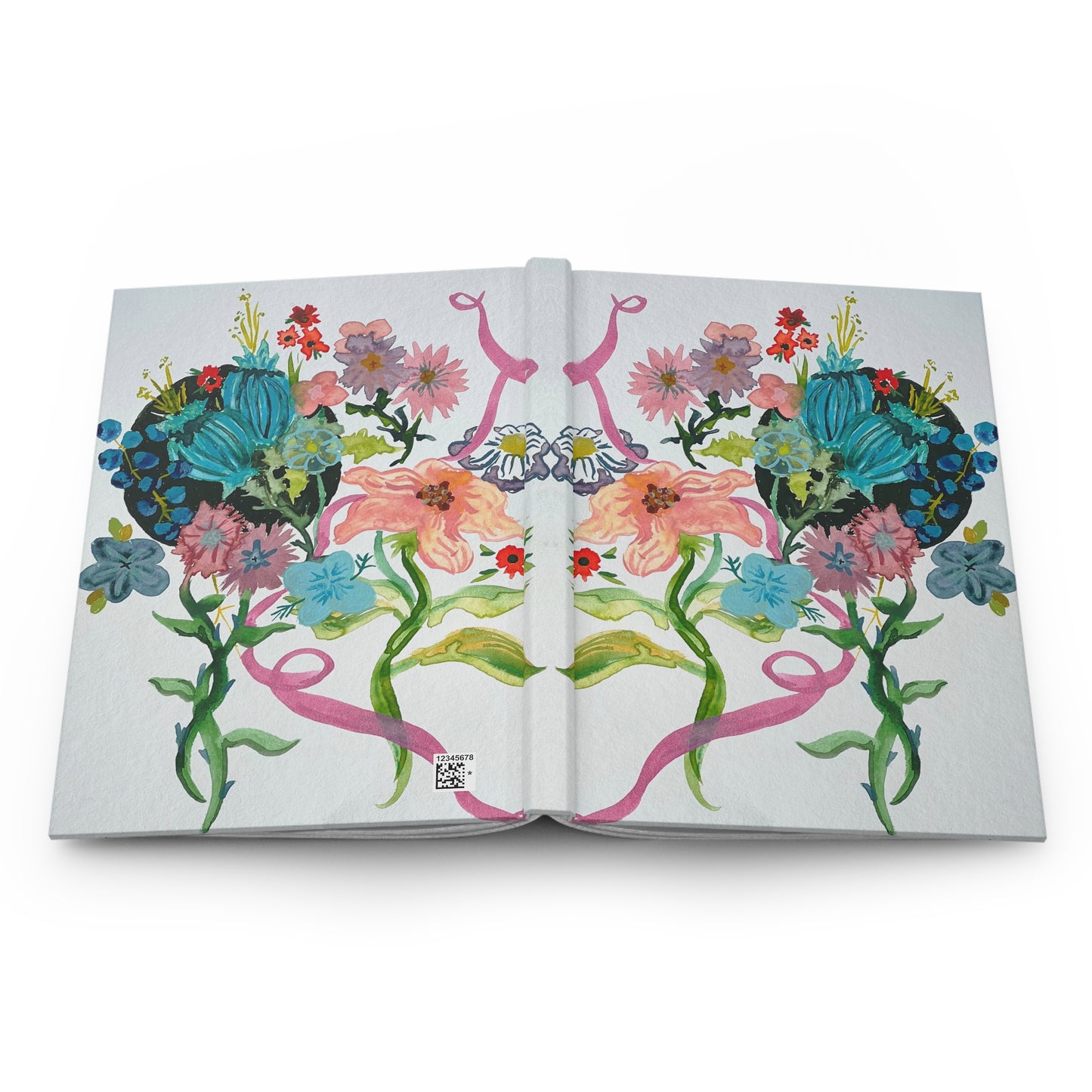 Whimsical Watercolor Floral Hardcover Journal Matte