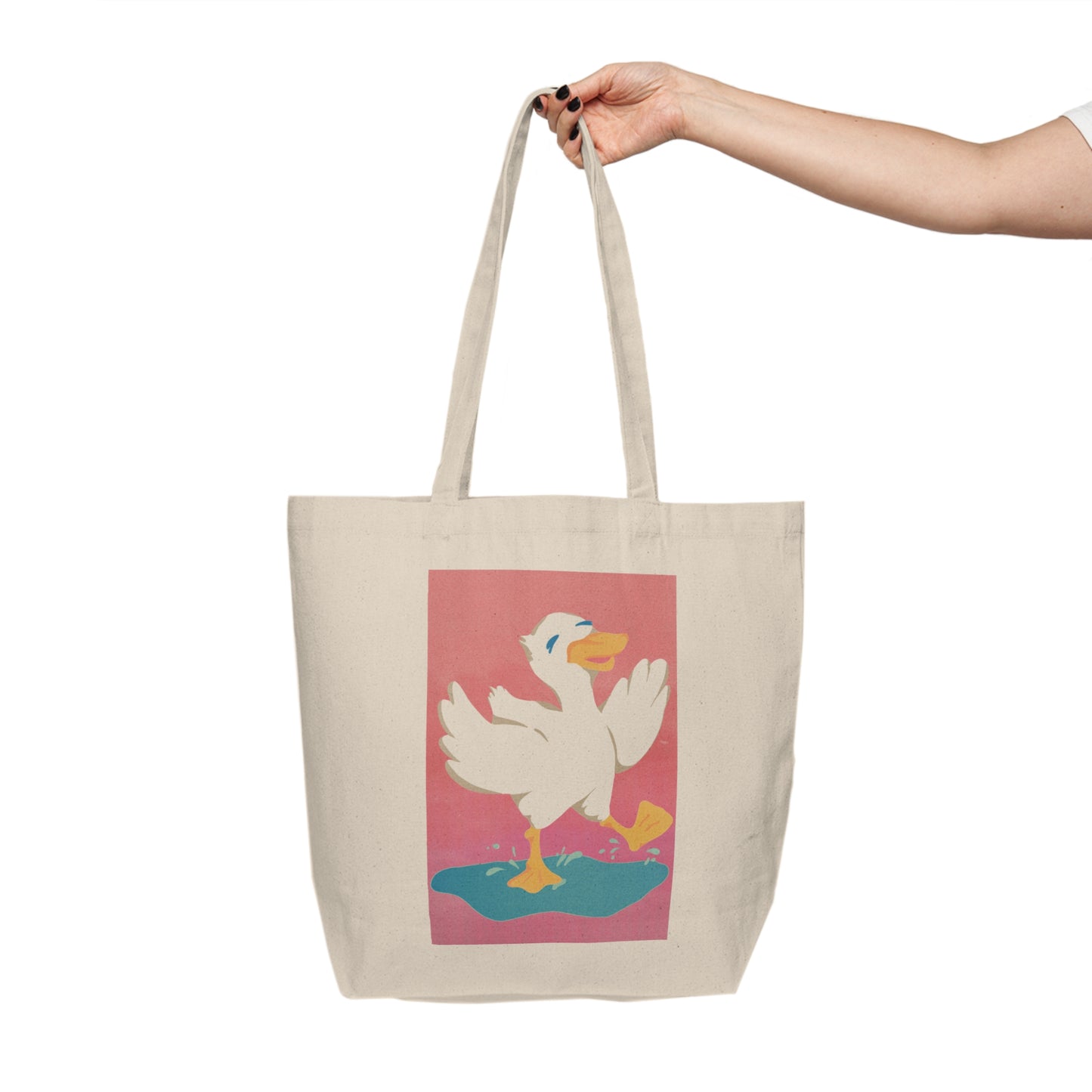 Puddle Duck Canvas Tote Bag