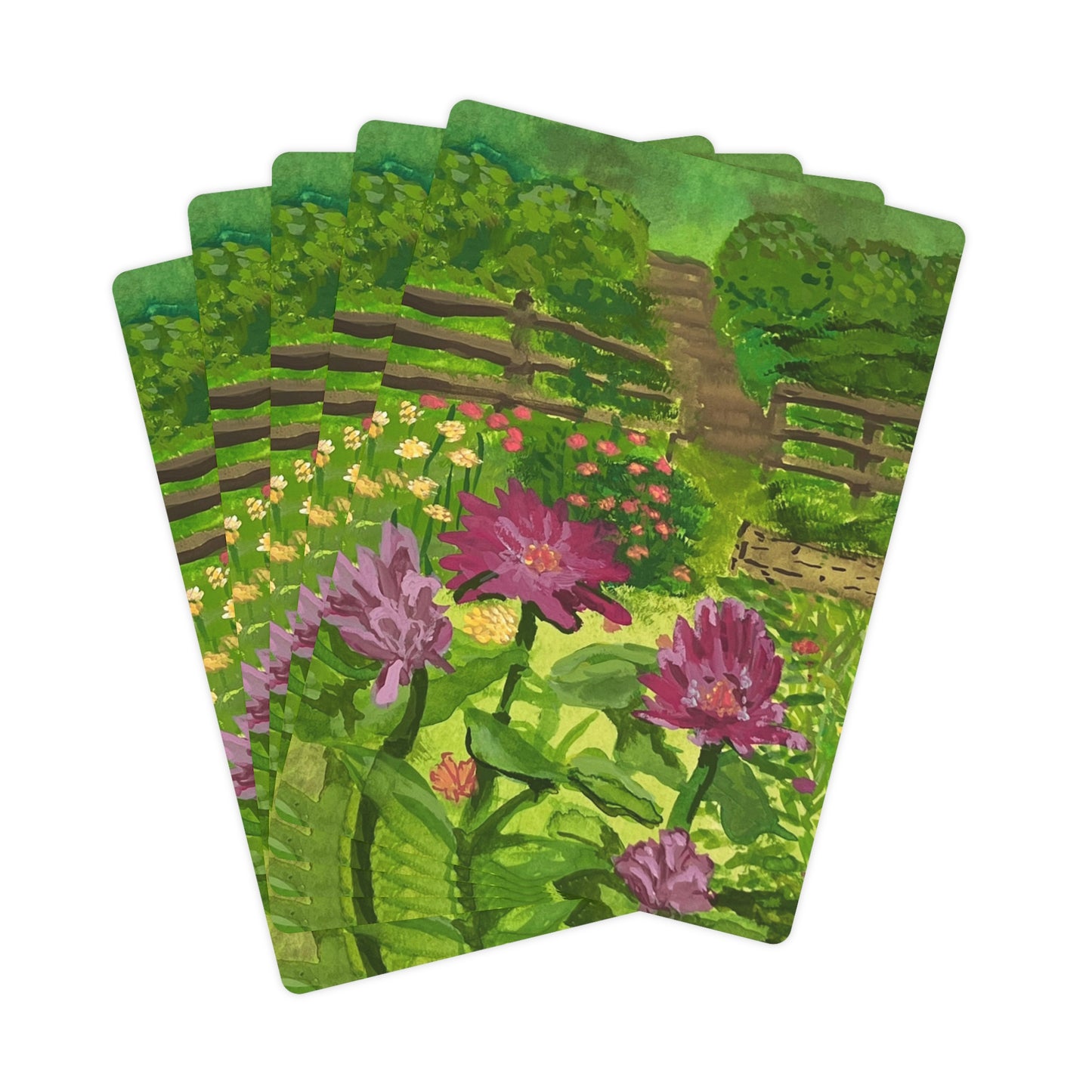 Garden Staircase Poker Cards