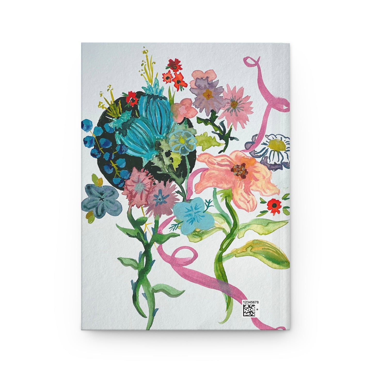 Whimsical Watercolor Floral Hardcover Journal Matte