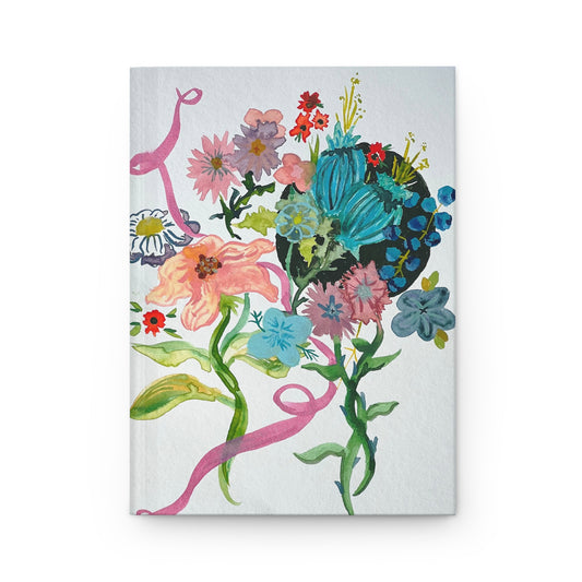 Whimsical Watercolor Floral Hardcover Journal Matte