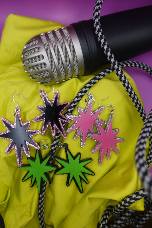 Acrylic Starburst Earrings