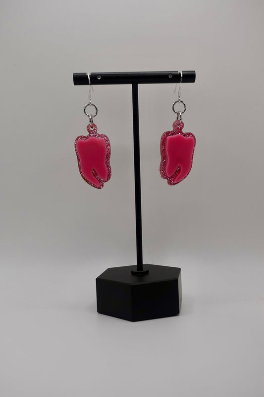 Small Acrylic Teeth Earrings